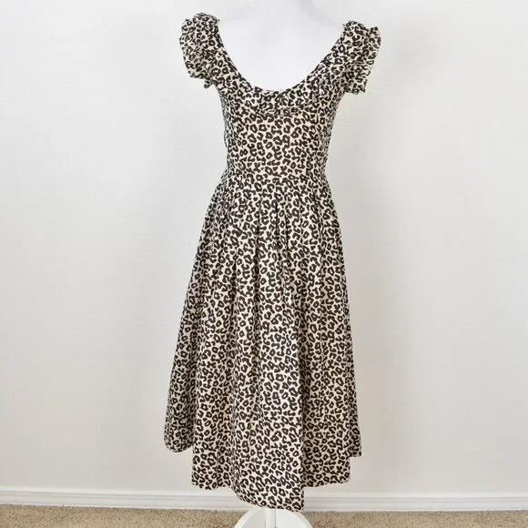 Sea New York Lottie Leopard Midi Dress - 0 - Picture 8 of 11